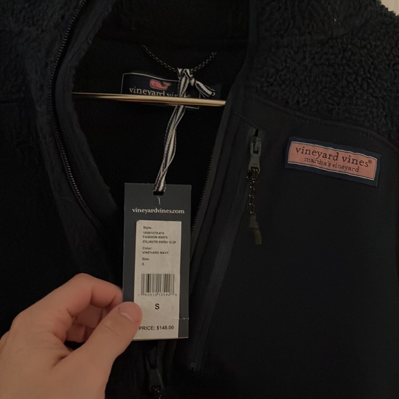 Men’s small Vineyard vines Navy fleece - Picture 2 of 4